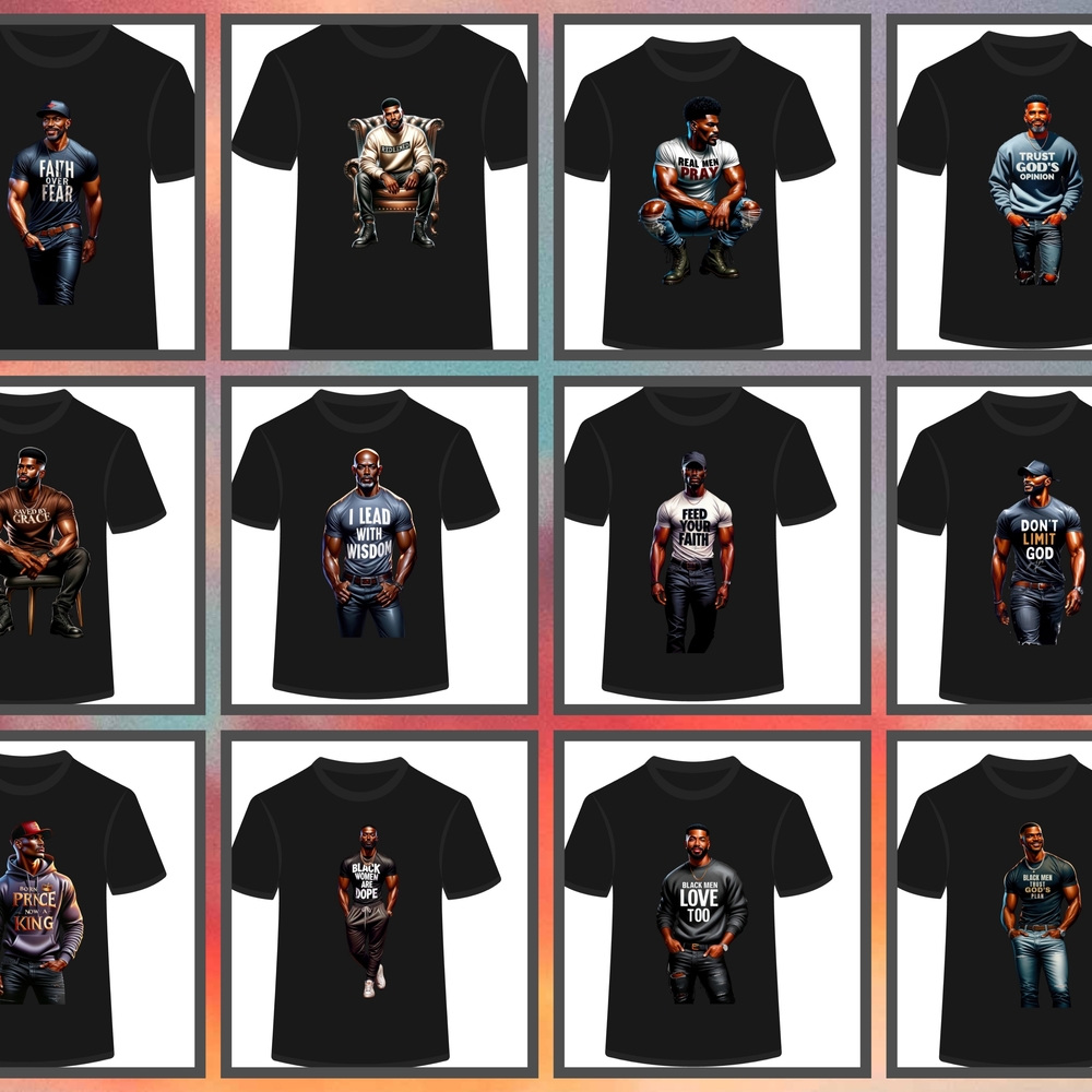 Black Graphic Men's T-Shirt